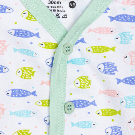 Unisex Baby Night Suit Front Open Full Sleeves - Bodycare