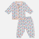 Unisex Baby Night Suit Front Open Full Sleeves - Bodycare