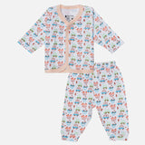 Unisex Baby Night Suit Front Open Full Sleeves - Bodycare