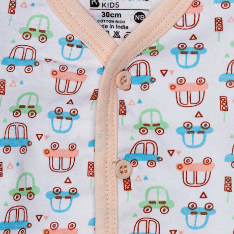 Unisex Baby Night Suit Front Open Full Sleeves - Bodycare