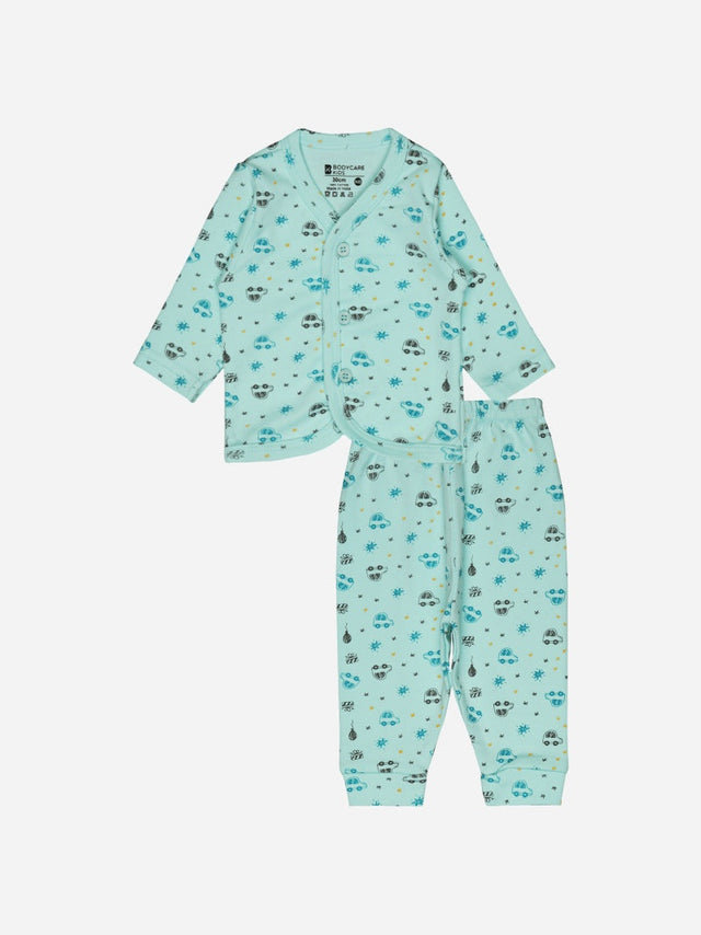 Unisex Baby Night Suit Front Open Full Sleeves - Bodycare
