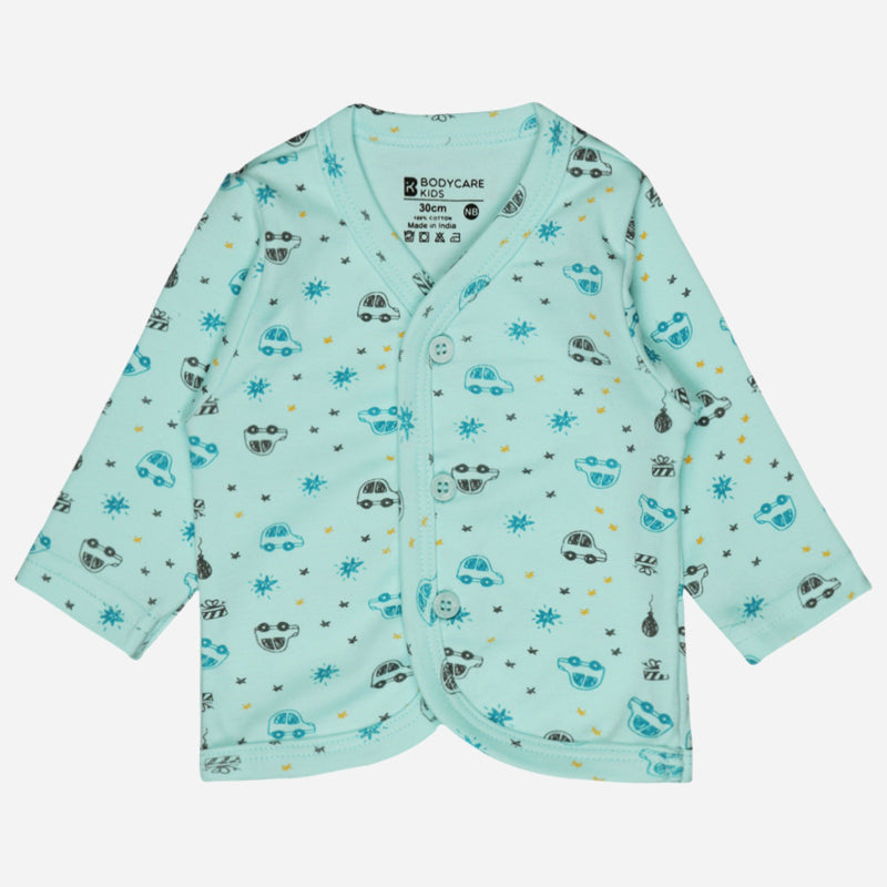 Unisex Baby Night Suit Front Open Full Sleeves - Bodycare