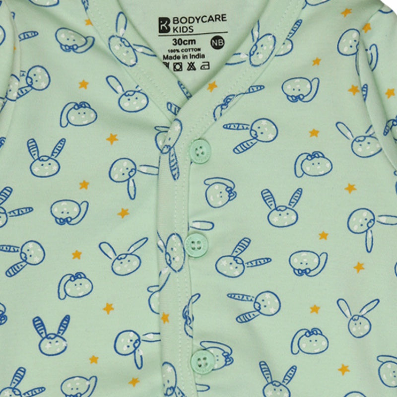Unisex Baby Night Suit Front Open Full Sleeves - Bodycare