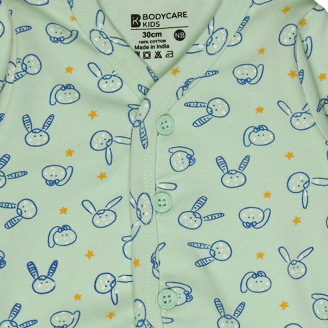 Unisex Baby Night Suit Front Open Full Sleeves - Bodycare