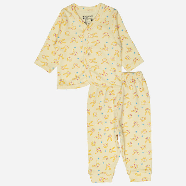 Unisex Baby Night Suit Front Open Full Sleeves - Bodycare