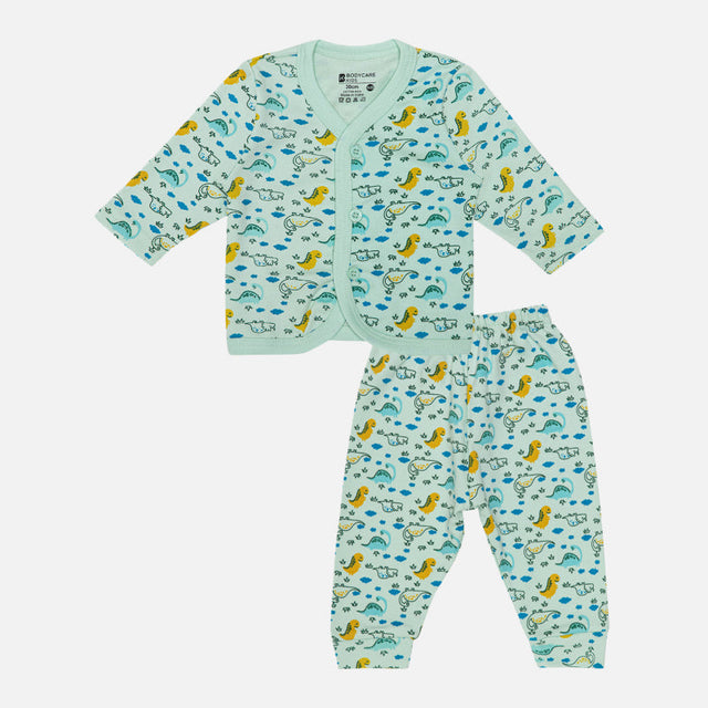 Unisex Baby Night Suit Front Open Full Sleeves - Bodycare