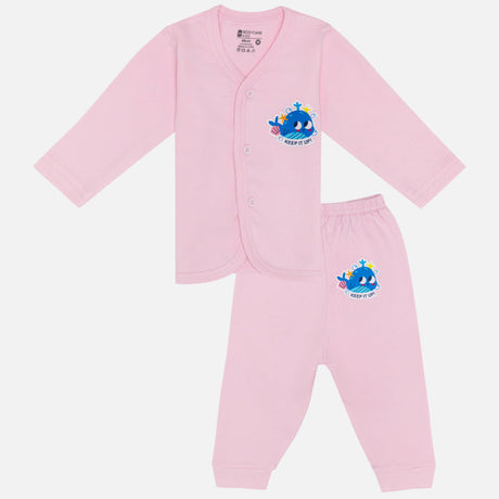 Unisex Baby Night Suit Front Open Full Sleeves - Bodycare