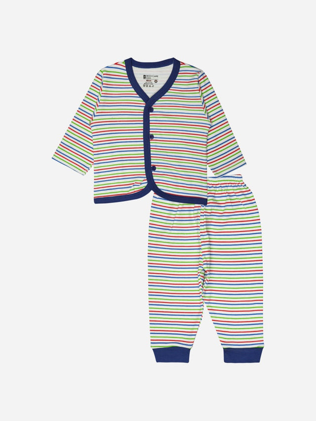 Unisex Baby Night Suit Front Open Full Sleeves - Bodycare
