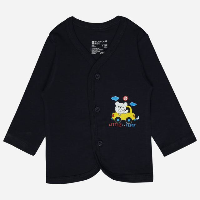 Unisex Baby Night Suit Front Open Full Sleeves - Bodycare