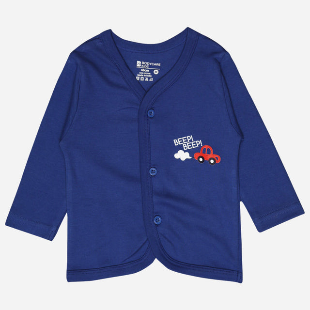 Unisex Baby Night Suit Front Open Full Sleeves - Bodycare