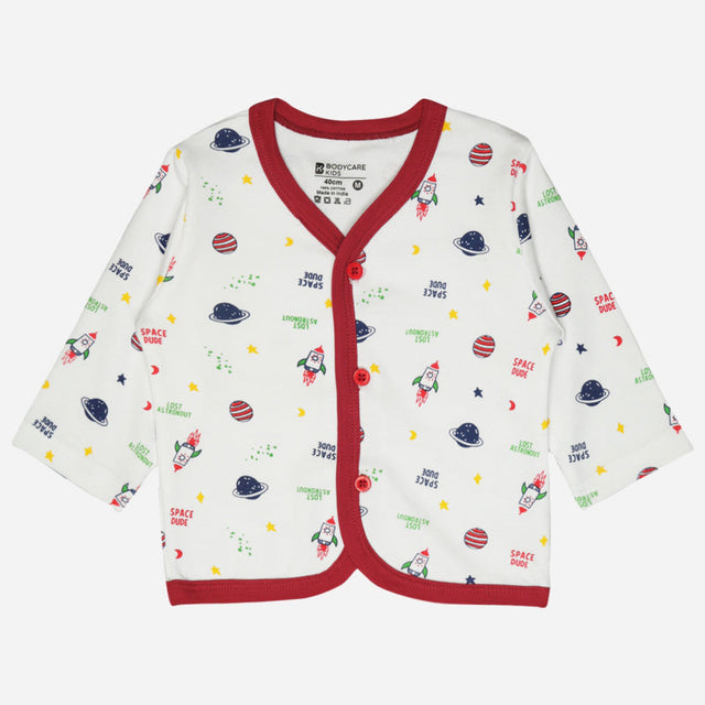 Unisex Baby Night Suit Front Open Full Sleeves - Bodycare