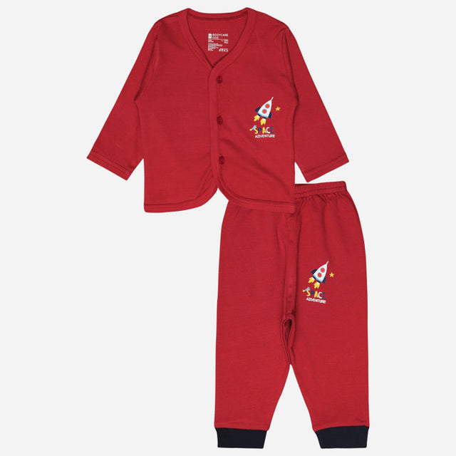 Unisex Baby Night Suit Front Open Full Sleeves - Bodycare