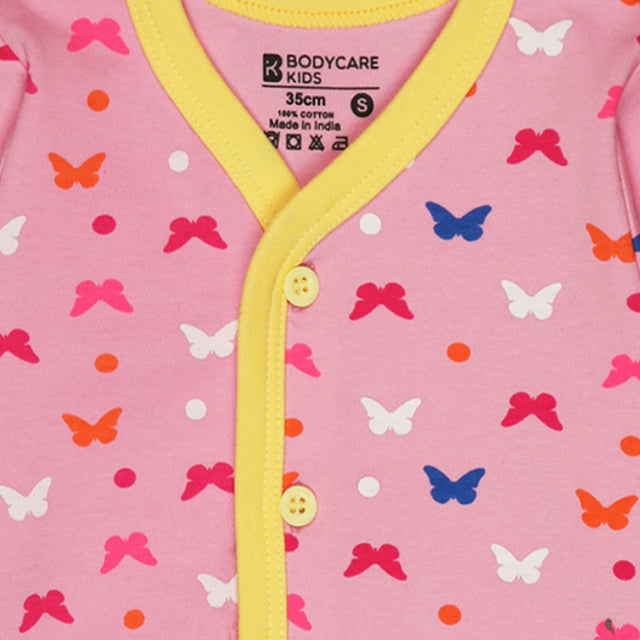 Unisex Baby Night Suit Front Open Full Sleeves - Bodycare