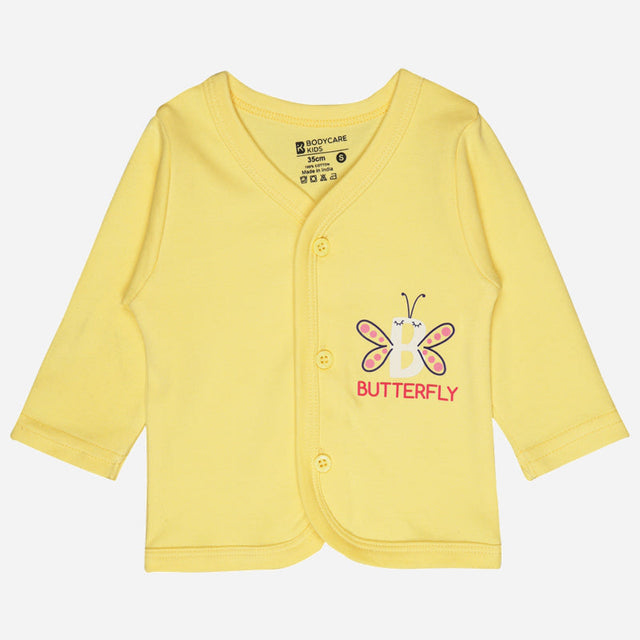 Unisex Baby Night Suit Front Open Full Sleeves - Bodycare