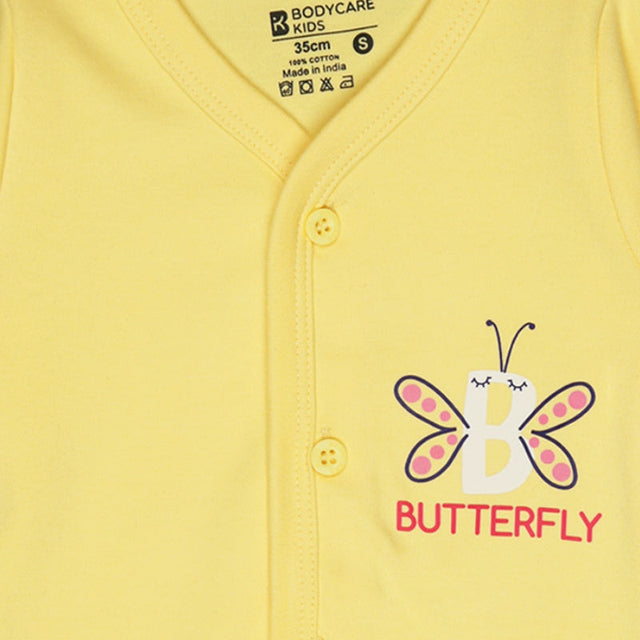Unisex Baby Night Suit Front Open Full Sleeves - Bodycare