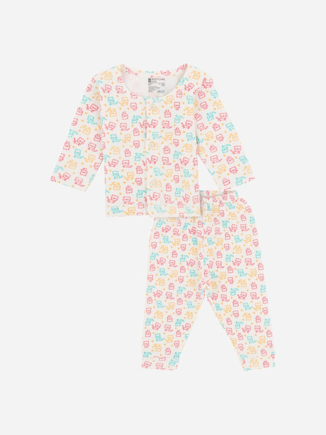 Unisex Pyjama Front Open Full Sleeves Pack of 1 - Bodycare