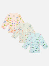 Bodycare Unisex Thermal Vest Front Open Full Sleeves Pack Of 3 - Assorted