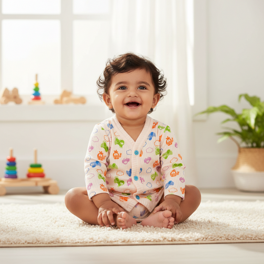 Bodycare Unisex Thermal Vest Front Open Full Sleeves Pack Of 3 - Assorted