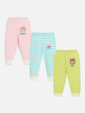 Unisex Baby Thermal Bottom Round Neck Pack of 3 - Bodycare