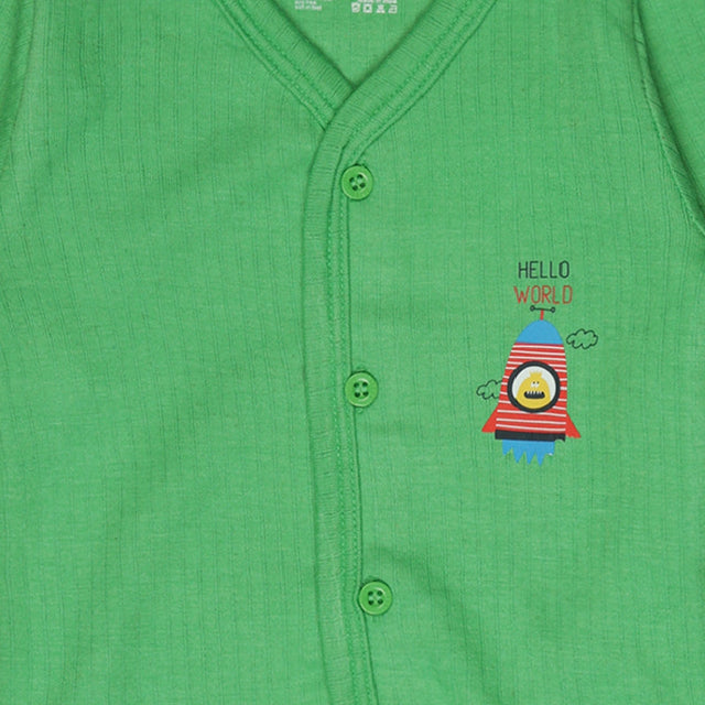 Unisex Baby Thermal Top Front Open Full Sleeves Pack of 3 - Bodycare