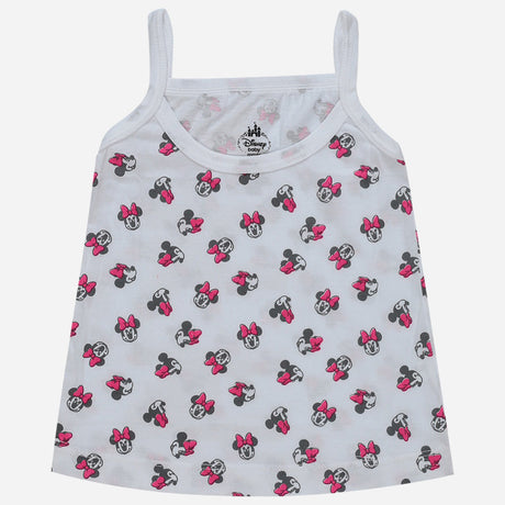 Bodycare Minnie & Friends Girls Vest Dori Neck Sleeveless Solid Pack Of 4