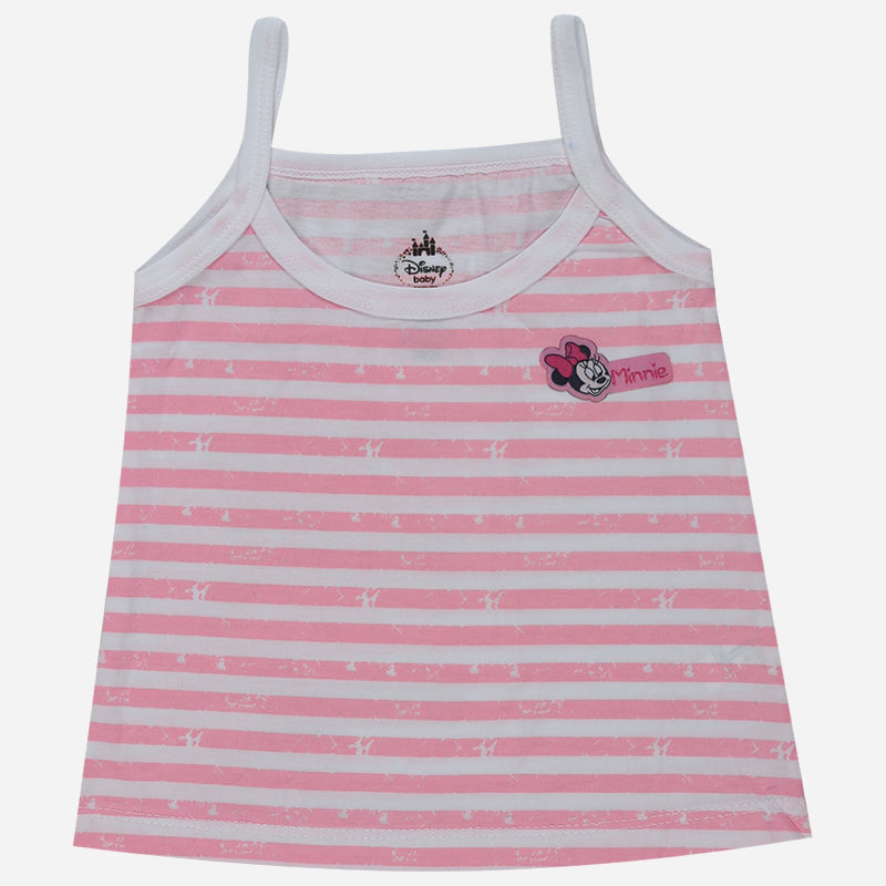Bodycare Minnie & Friends Girls Vest Dori Neck Sleeveless Solid Pack Of 4