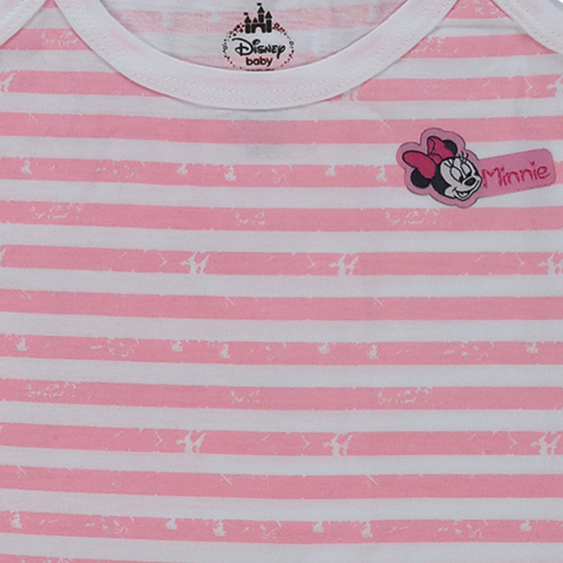 Bodycare Minnie & Friends Girls Vest Dori Neck Sleeveless Solid Pack Of 4