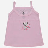 Bodycare Minnie & Friends Girls Vest Dori Neck Sleeveless Solid Pack Of 4