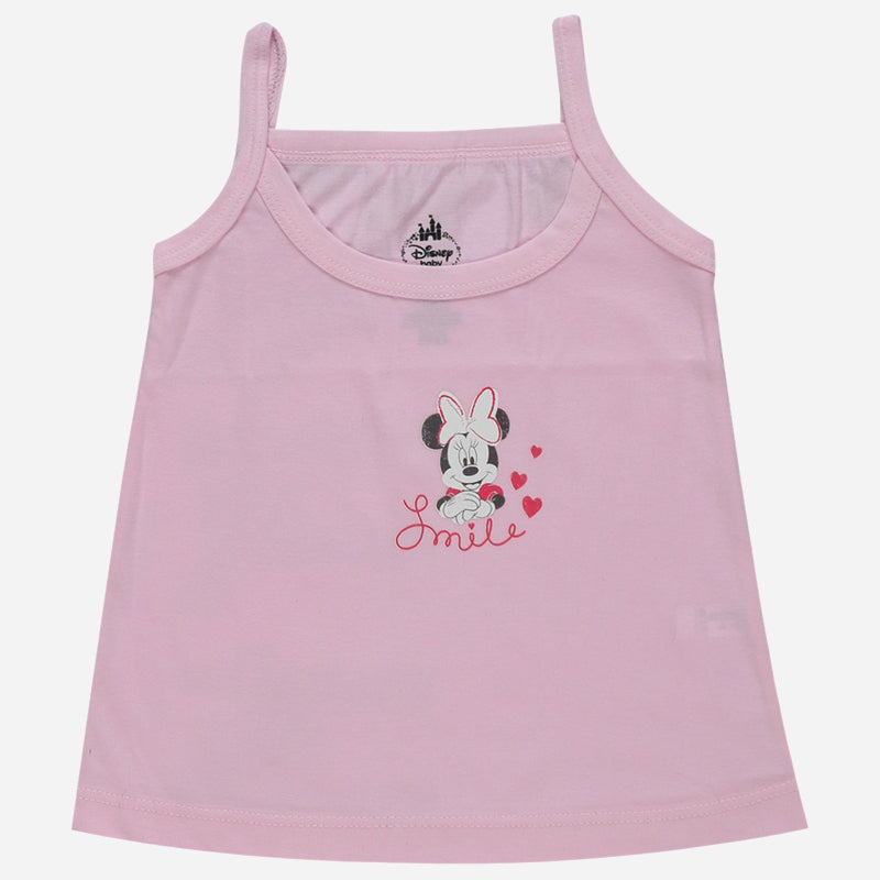 Bodycare Minnie & Friends Girls Vest Dori Neck Sleeveless Solid Pack Of 4