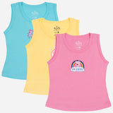 Bodycare Girls Peppa Pig Printed Round Neck Sleeveless Vest Pack Of 3