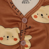 Baby Boys Front Open Full Sleeves Thermal Top with Button Closure for Warm Innerwear and Easy Dressing
