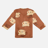 Baby Boys Front Open Full Sleeves Thermal Top with Button Closure for Warm Innerwear and Easy Dressing