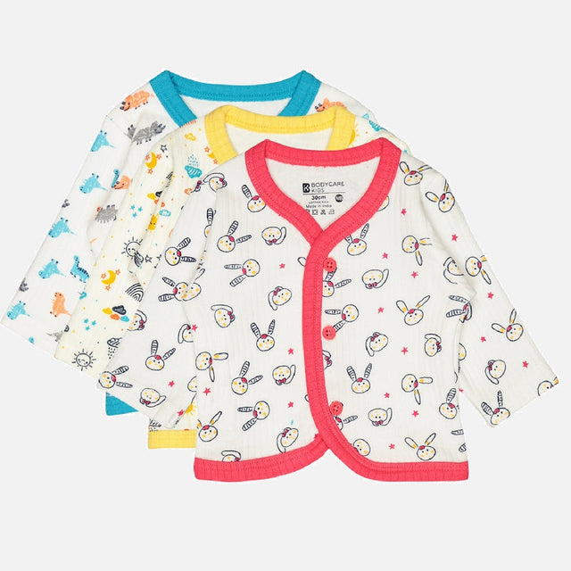 Baby Thermal Top Front Open Full Sleeves Pack of 3 - Bodycare