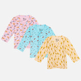 Bodycare Thermal Infant Front Open Top Front Open Full Sleeves Assorted Pack Of 3