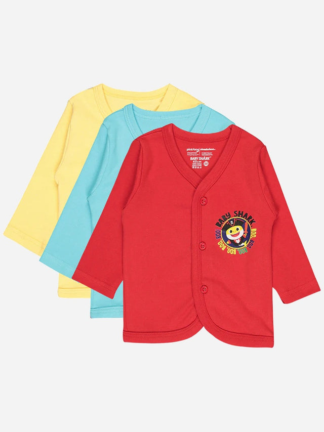 Baby Top Front Open Full Sleeves Pack of 3 - Bodycare