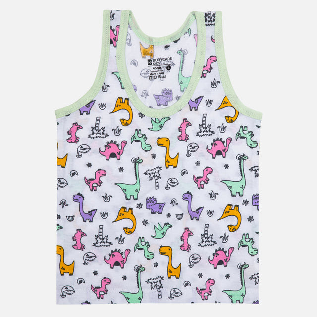 Boys Cotton Vest Round Neck Sleeveless Pack of 3 - Bodycare