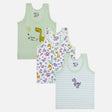 Boys Cotton Vest Round Neck Sleeveless Pack of 3 - Bodycare