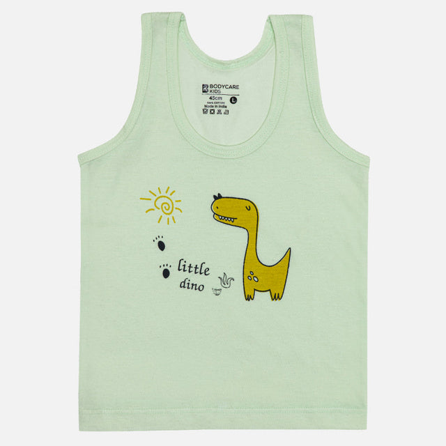 Boys Cotton Vest Round Neck Sleeveless Pack of 3 - Bodycare