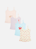 Baby Girls 100% Cotton Vest Dori Neck Sleeveless Pack of 3 - Bodycare