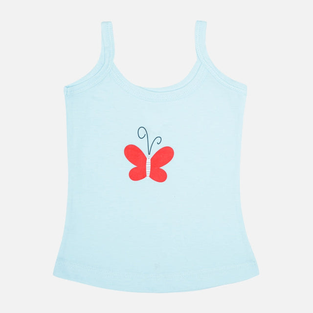 Baby Girls 100% Cotton Vest Dori Neck Sleeveless Pack of 3 - Bodycare