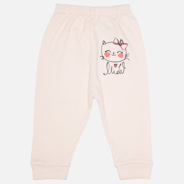 Baby Girls Interlock Pyjama Front Open Full Sleeves - Bodycare