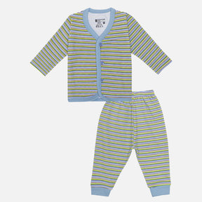 Boys Night Suit Front Open Full Sleeves Pack of 1 - Bodycare