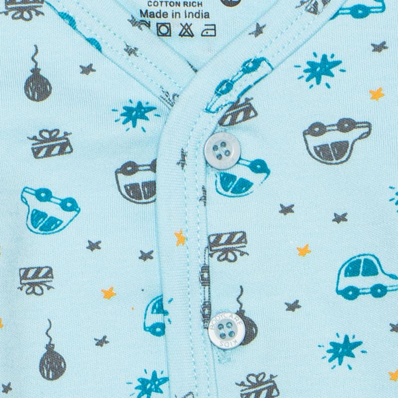 Bodycare Unisex Front Open Pajami Suit Full Sleeves - Assorted