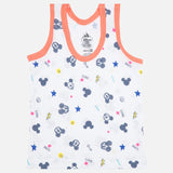 Baby Boys Mickey & Friends 100% Cotton Vest Round Neck Pack of 3 - Bodycare