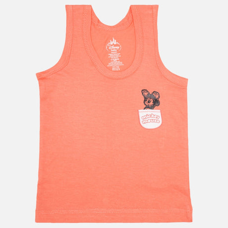 Baby Boys Mickey & Friends 100% Cotton Vest Round Neck Pack of 3