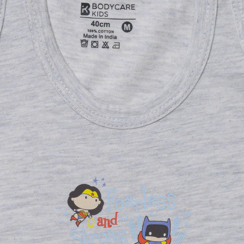 Unisex Baby Justice League 100% Cotton Vest Round Neck Sleeveless Pack of 3 - Bodycare
