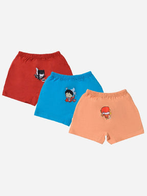 Unisex Baby Justice League 100% Cotton Trunk Inner Elastic Pack of 3 - Bodycare
