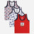 Set of three boys’ cotton vests with Mickey Mouse print in red, white, and multicolor designs