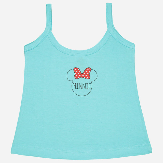 Baby Girls Minnie & Friends 100% Cotton Camisole Round Neck Sleeveless Pack of 5 - Bodycare
