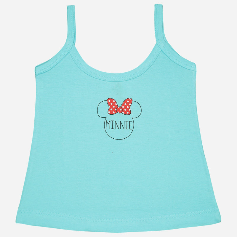 Baby Girls Minnie & Friends 100% Cotton Camisole Round Neck Sleeveless Pack of 5 - Bodycare